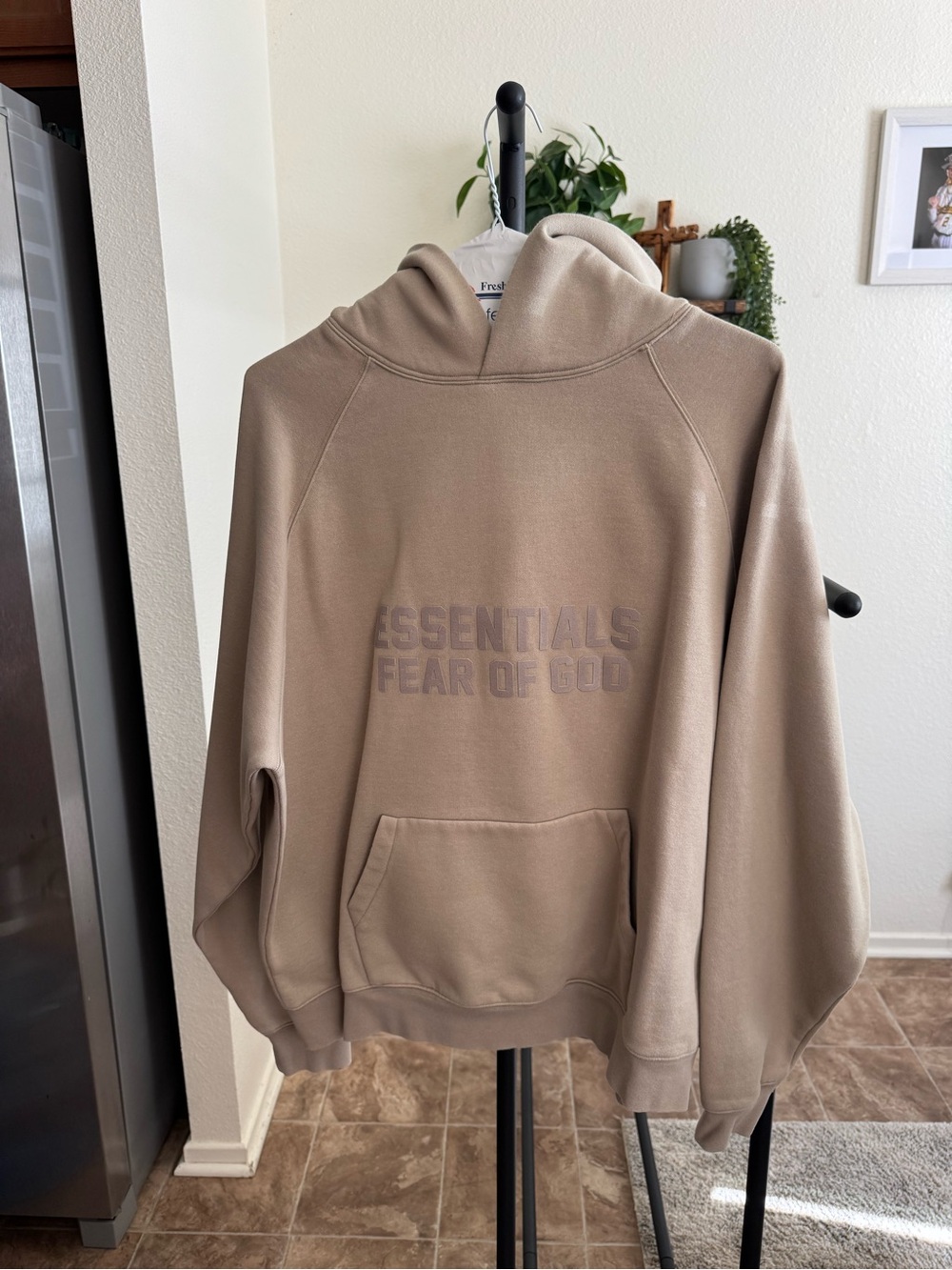 Fear of God ESSENTIALS Pullover Hoodie — Beige